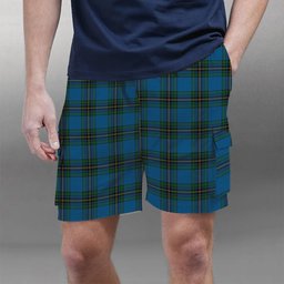 ScotsTee Shop Scottish Murray of Elibank Tartan Plaid Cargo Shorts for Men