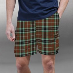 ScotsTee Shop Scottish Thompson Society Hunting Modern Tartan Plaid Cargo Shorts for Men