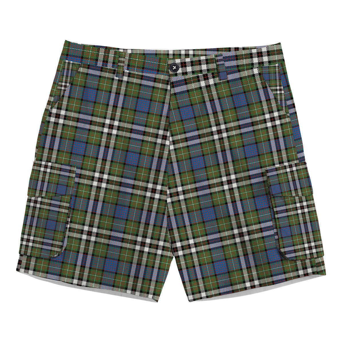 ScotsTee Shop Scottish McDonell of Glengarry Dress Ancient Tartan Plaid Cargo Shorts for Men