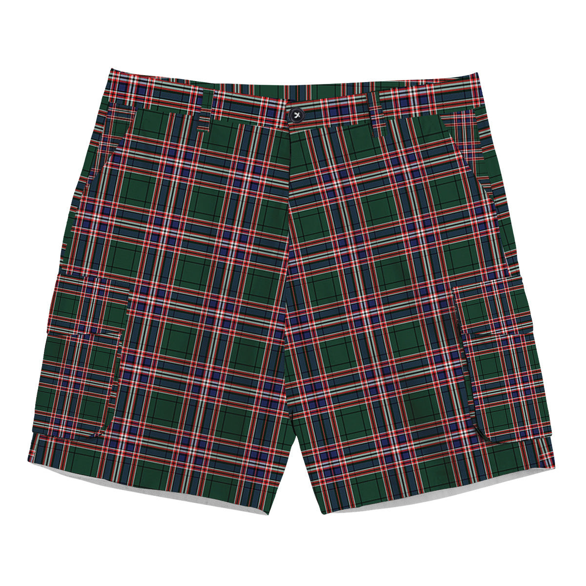 ScotsTee Shop Scottish McFarlane Hunting Modern Tartan Plaid Cargo Shorts for Men