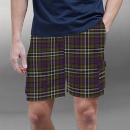 ScotsTee Shop Scottish MacDonell of Glengarry Dress Tartan Plaid Cargo Shorts for Men