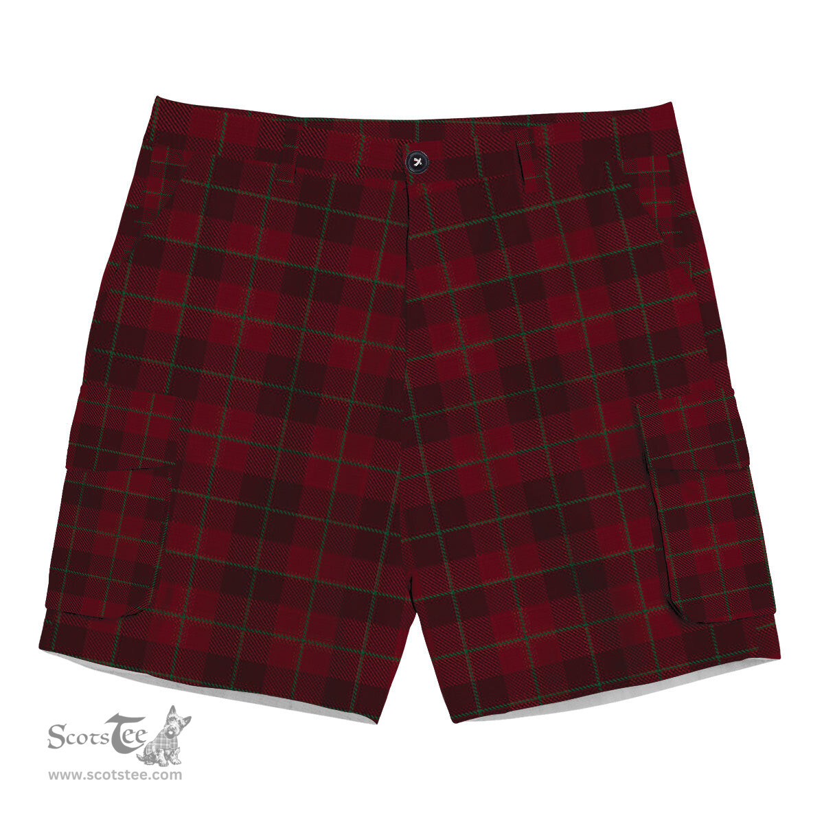 ScotsTee Shop Scottish Stirling of Keir Tartan Plaid Cargo Shorts for Men