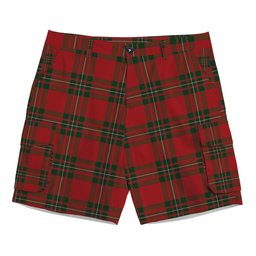 ScotsTee Shop Scottish MacAulay of Ardincaple Tartan Plaid Cargo Shorts for Men