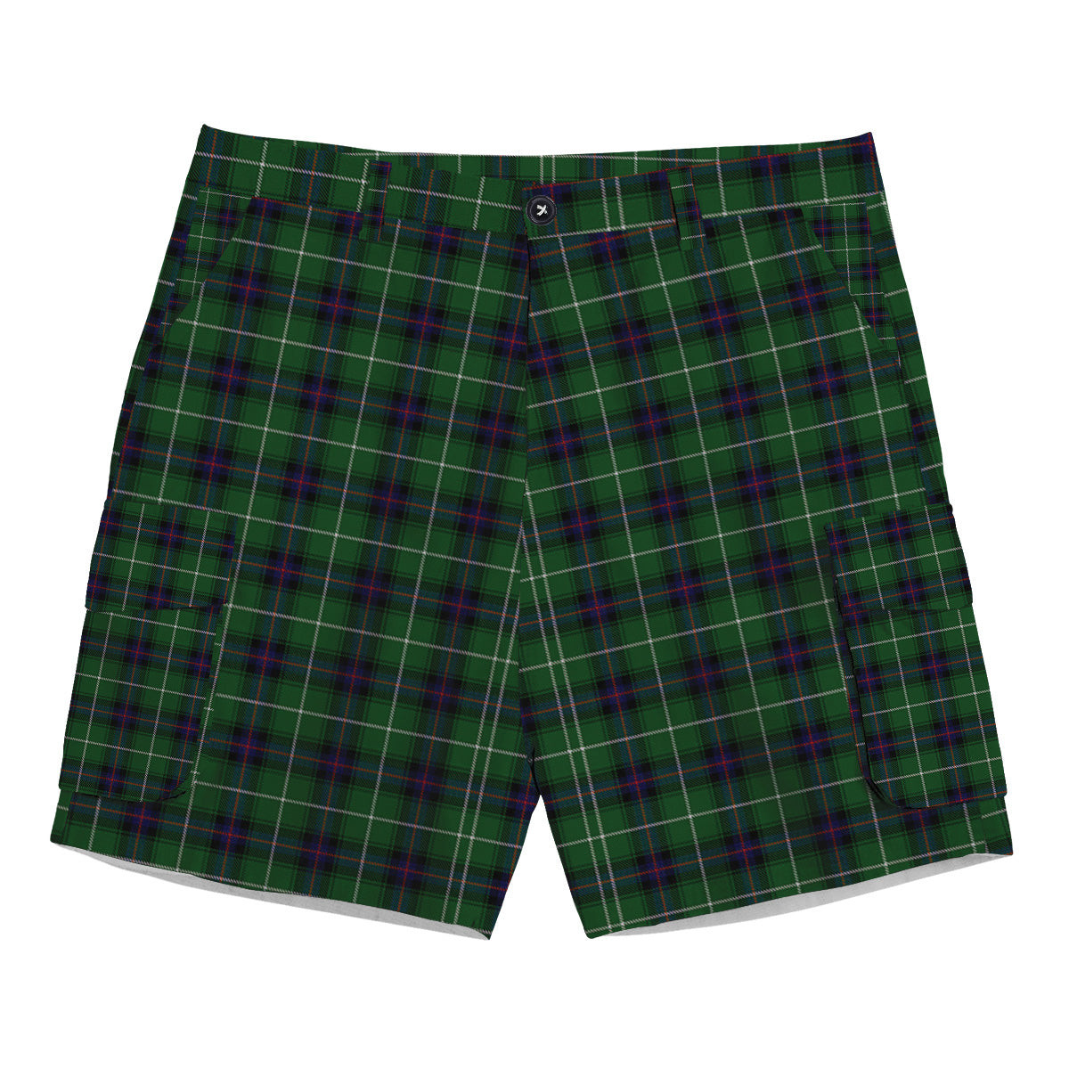 ScotsTee Shop Scottish McDonald of The Isles Tartan Plaid Cargo Shorts for Men