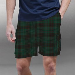ScotsTee Shop Scottish MacGillivray Hunting Modern Tartan Plaid Cargo Shorts for Men