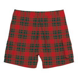 ScotsTee Shop Scottish McIntosh Red Modern Tartan Plaid Cargo Shorts for Men