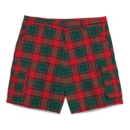 ScotsTee Shop Scottish MacPhail Blue Bands Modern Tartan Plaid Cargo Shorts for Men