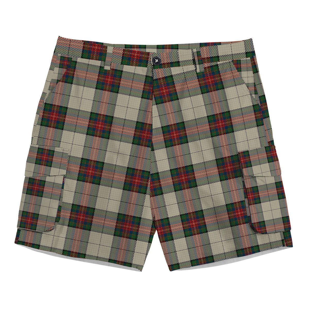 ScotsTee Shop Scottish Hohenzollern Tartan Plaid Cargo Shorts for Men