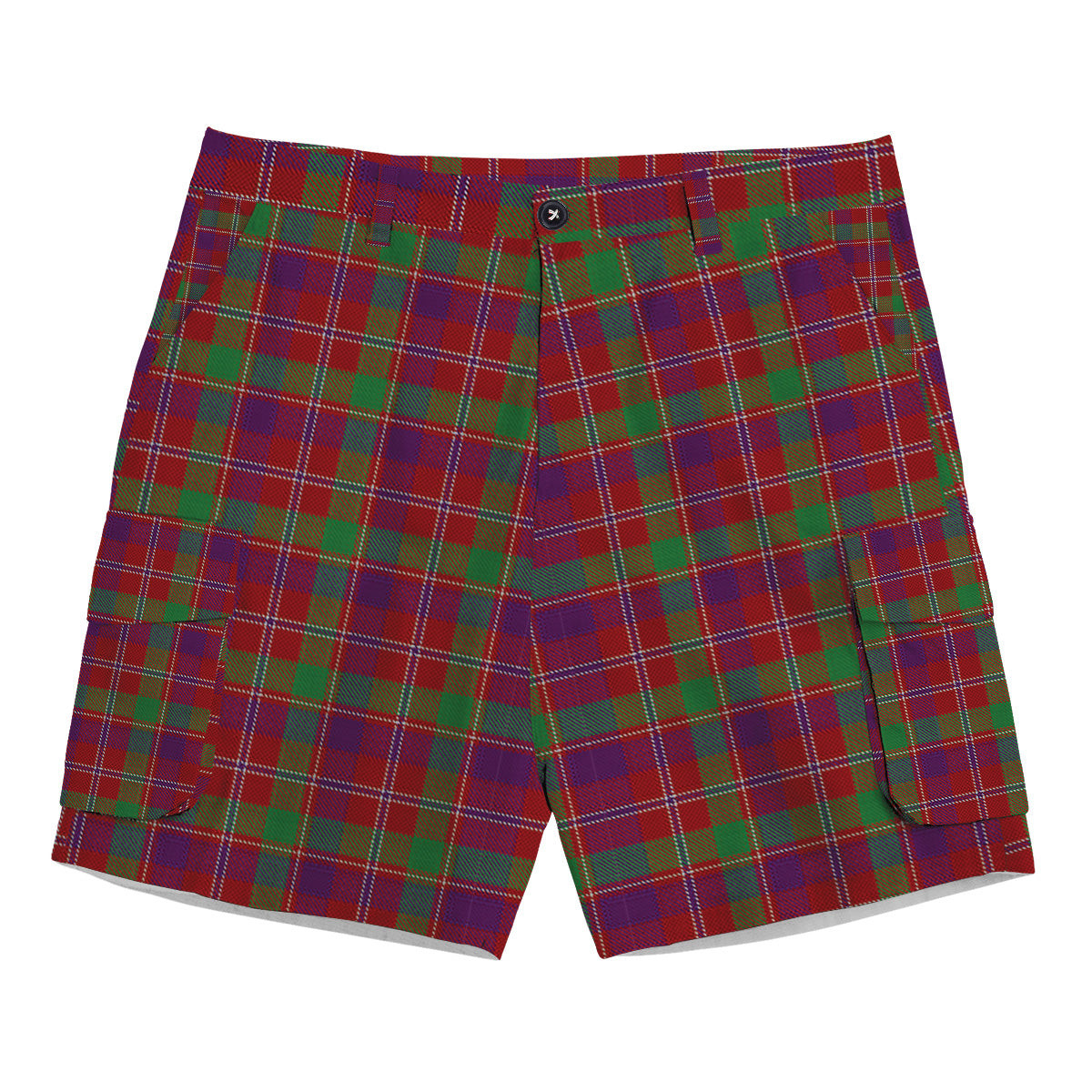 ScotsTee Shop Scottish Glenfinnan Tartan Plaid Cargo Shorts for Men