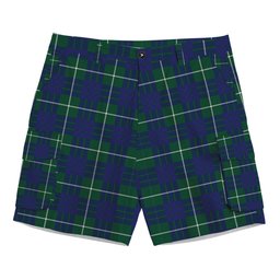 ScotsTee Shop Scottish Hamilton Hunting Modern Tartan Plaid Cargo Shorts for Men