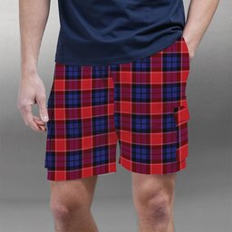 ScotsTee Shop Scottish Graham of Menteith Red Tartan Plaid Cargo Shorts for Men