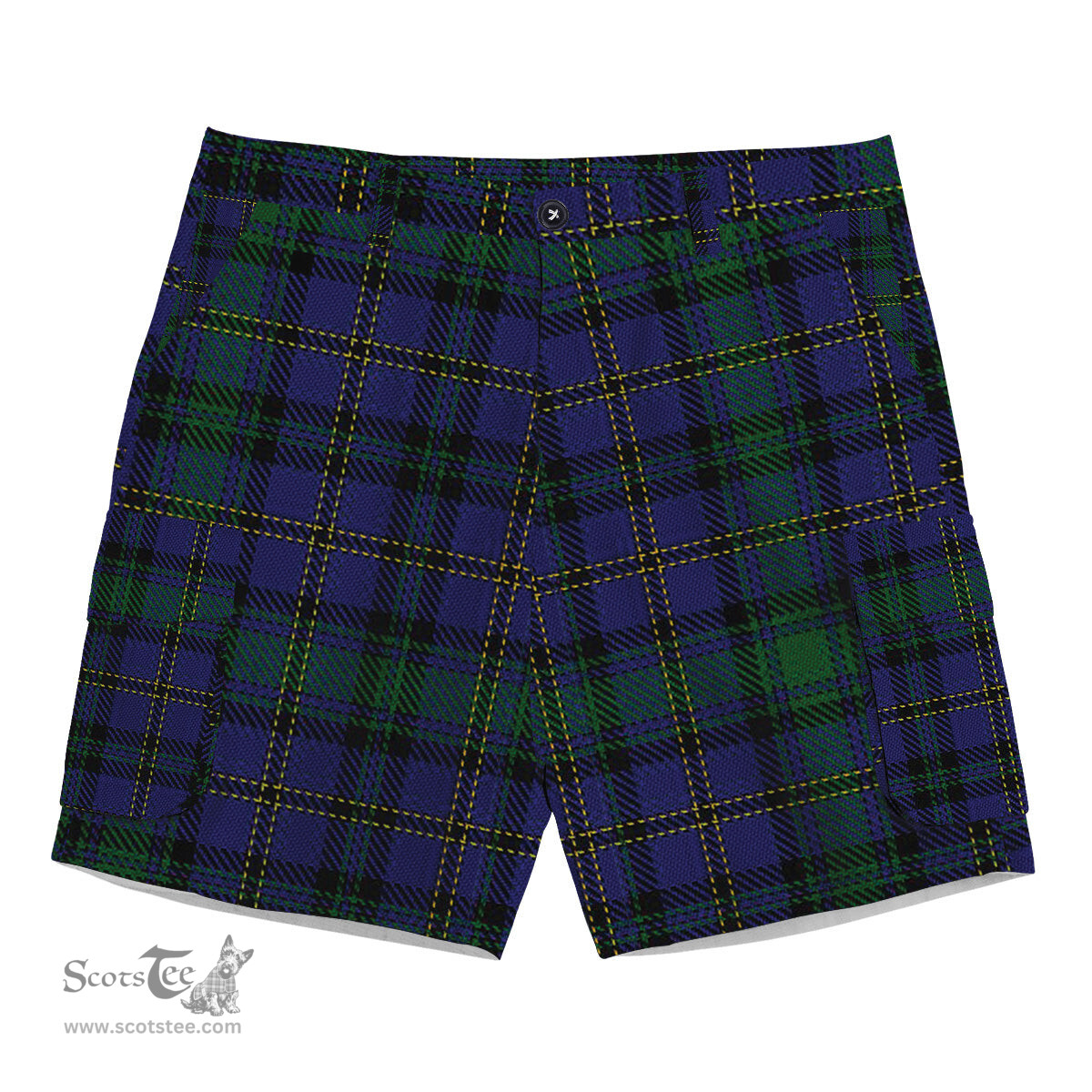 ScotsTee Shop Scottish Weir Modern Tartan Plaid Cargo Shorts for Men