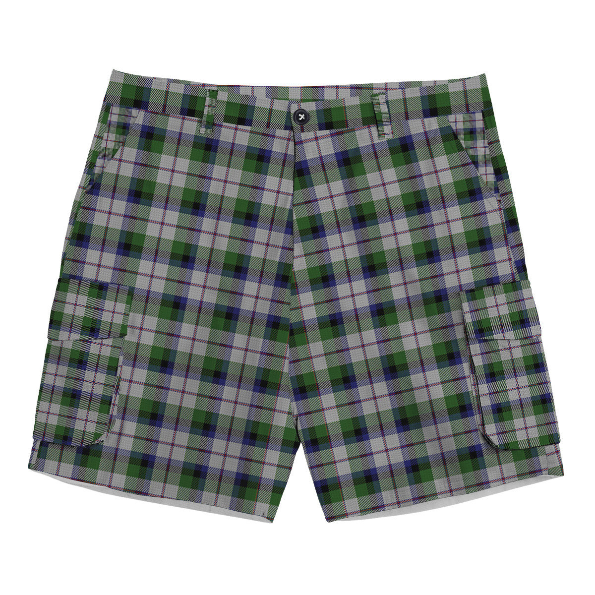 ScotsTee Shop Scottish MacNaughton Dress Tartan Plaid Cargo Shorts for Men