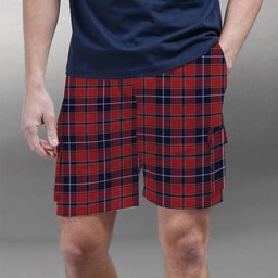ScotsTee Shop Scottish Wishart Dress Tartan Plaid Cargo Shorts for Men
