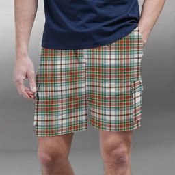 ScotsTee Shop Scottish McBean Dress Ancient Tartan Plaid Cargo Shorts for Men
