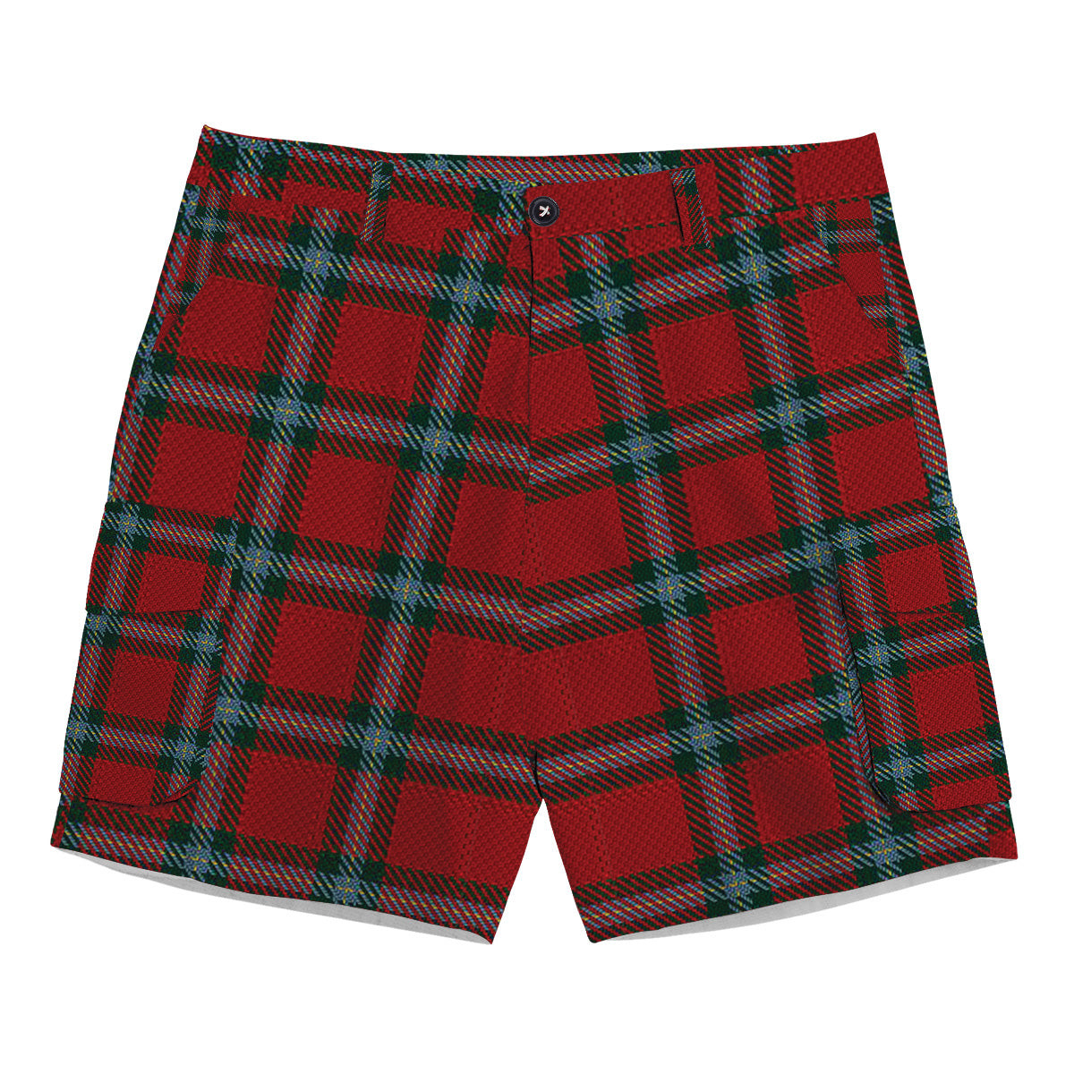 ScotsTee Shop Scottish McLaine of Loch Buie Tartan Plaid Cargo Shorts for Men