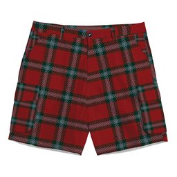 ScotsTee Shop Scottish McLaine of Loch Buie Tartan Plaid Cargo Shorts for Men