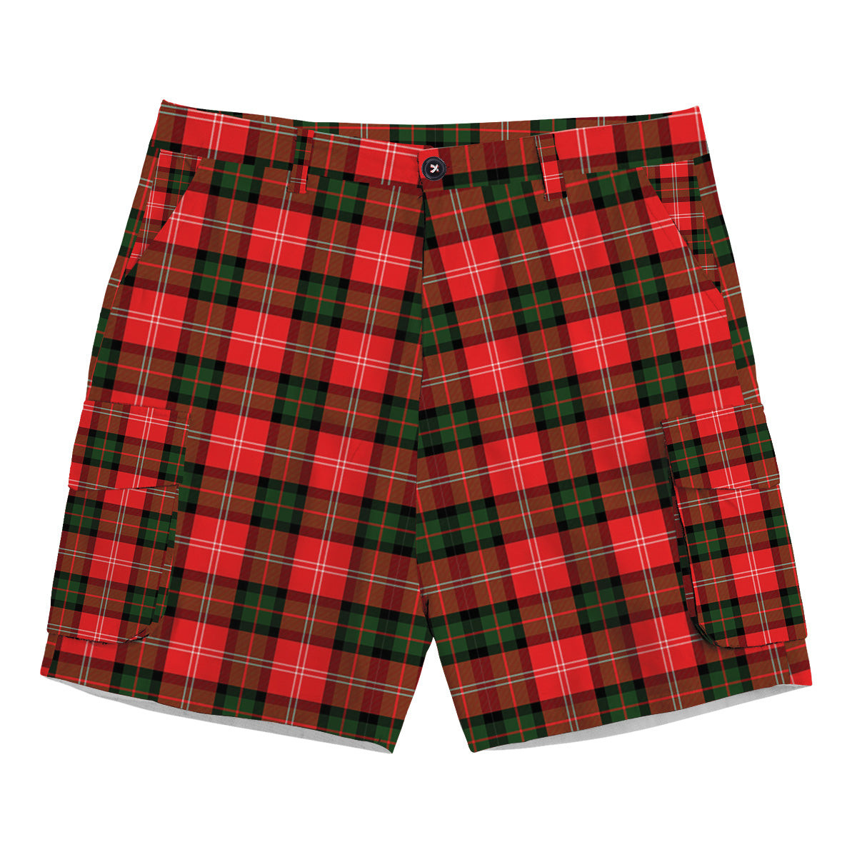 ScotsTee Shop Scottish Nisbet Modern Tartan Plaid Cargo Shorts for Men