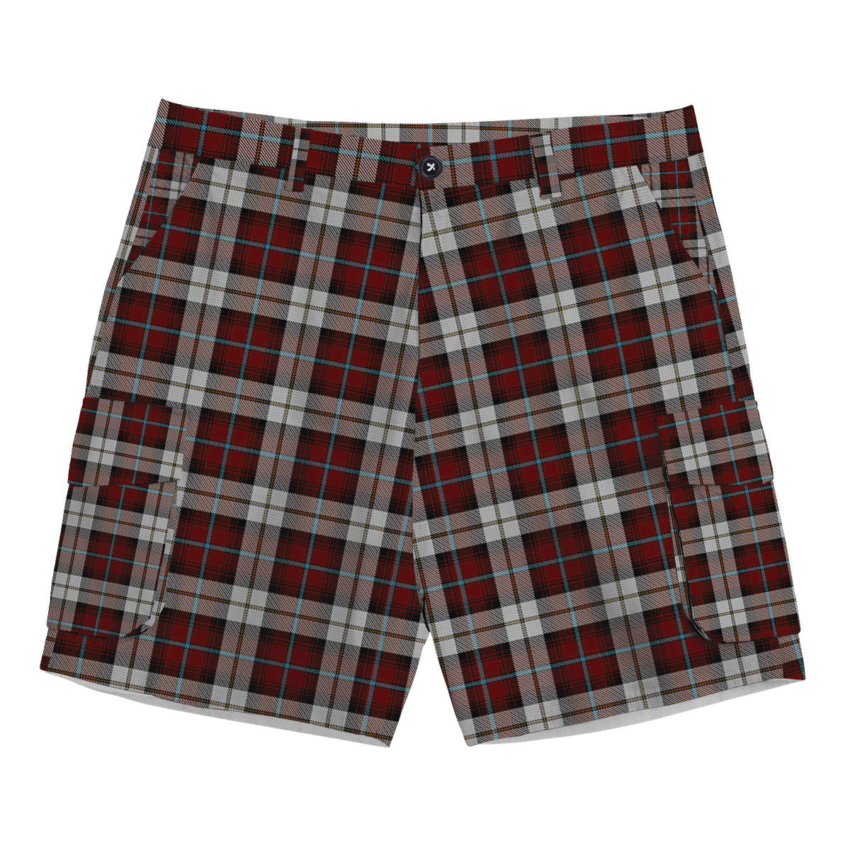 ScotsTee Shop Scottish McCandlish Arisaid Red Tartan Plaid Cargo Shorts for Men