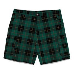 ScotsTee Shop Scottish McArthur-Fox Hunting Modern Tartan Plaid Cargo Shorts for Men