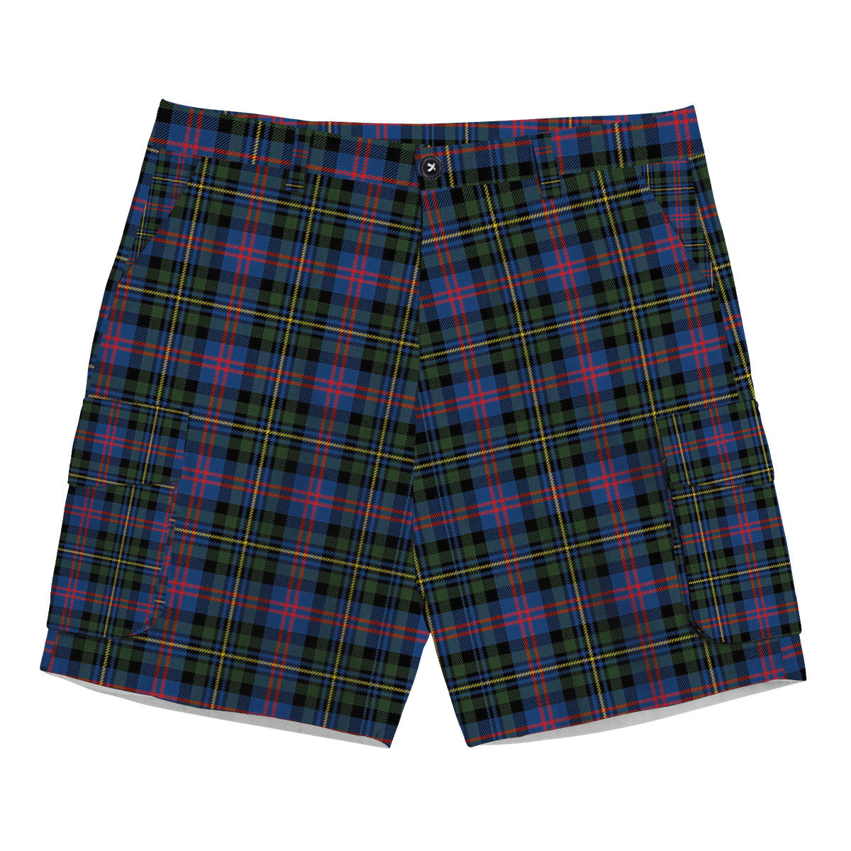 ScotsTee Shop Scottish McCallum of Berwick Modern Tartan Plaid Cargo Shorts for Men