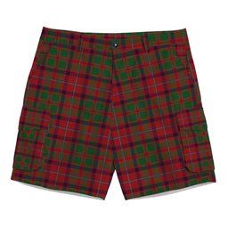 ScotsTee Shop Scottish Shaw of Tordarroch Red Dress Tartan Plaid Cargo Shorts for Men
