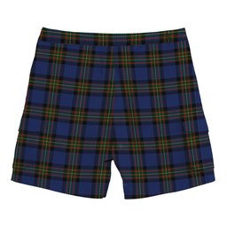 ScotsTee Shop Scottish MacLaurin of Brioch Tartan Plaid Cargo Shorts for Men