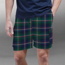 ScotsTee Shop Scottish Shaw of Carolina Modern Tartan Plaid Cargo Shorts for Men