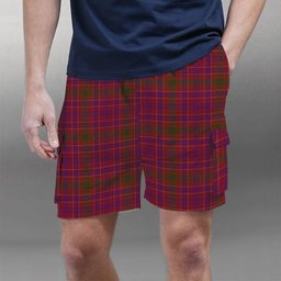 ScotsTee Shop Scottish Lumsden of Clova Tartan Plaid Cargo Shorts for Men