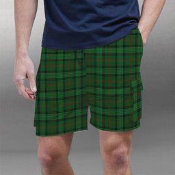 ScotsTee Shop Scottish Ross Hunting 3 Tartan Plaid Cargo Shorts for Men