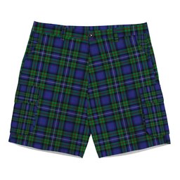 ScotsTee Shop Scottish Robertson Hunting Modern Tartan Plaid Cargo Shorts for Men