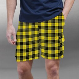 ScotsTee Shop Scottish MacLeod of Lewis Modern Tartan Plaid Cargo Shorts for Men