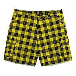 ScotsTee Shop Scottish MacLeod of Lewis Modern Tartan Plaid Cargo Shorts for Men