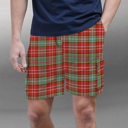 ScotsTee Shop Scottish Ogilvie (Ogilvy) Ancient Tartan Plaid Cargo Shorts for Men