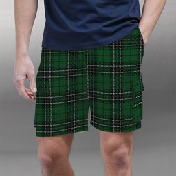 ScotsTee Shop Scottish MacLean of Duart Hunting Tartan Plaid Cargo Shorts for Men