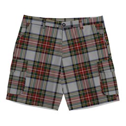 ScotsTee Shop Scottish Stewart Dress Tartan Plaid Cargo Shorts for Men