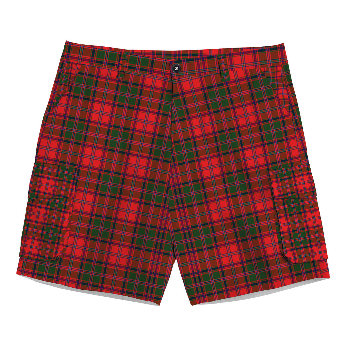 ScotsTee Shop Scottish Stewart of Appin SC Tartan Plaid Cargo Shorts for Men