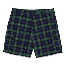 ScotsTee Shop Scottish MacKenzie Hunting Green Tartan Plaid Cargo Shorts for Men
