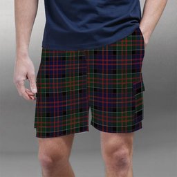 ScotsTee Shop Scottish McDonald of Clan Ranald Tartan Plaid Cargo Shorts for Men