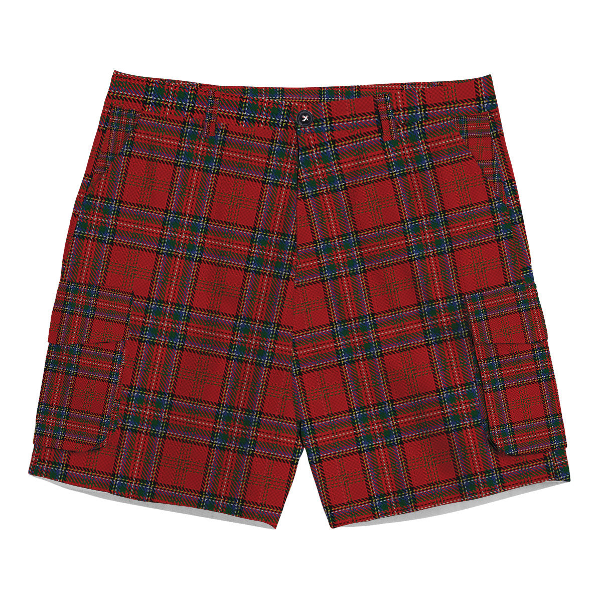 ScotsTee Shop Scottish Stewart of Appin VS Tartan Plaid Cargo Shorts for Men