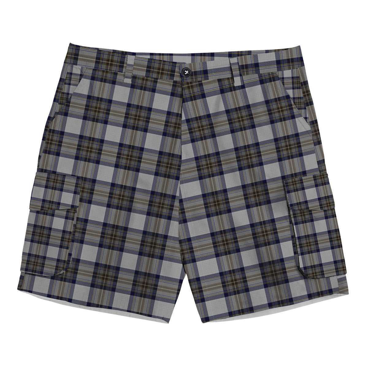 ScotsTee Shop Scottish Stewart Dress Blue Tartan Plaid Cargo Shorts for Men