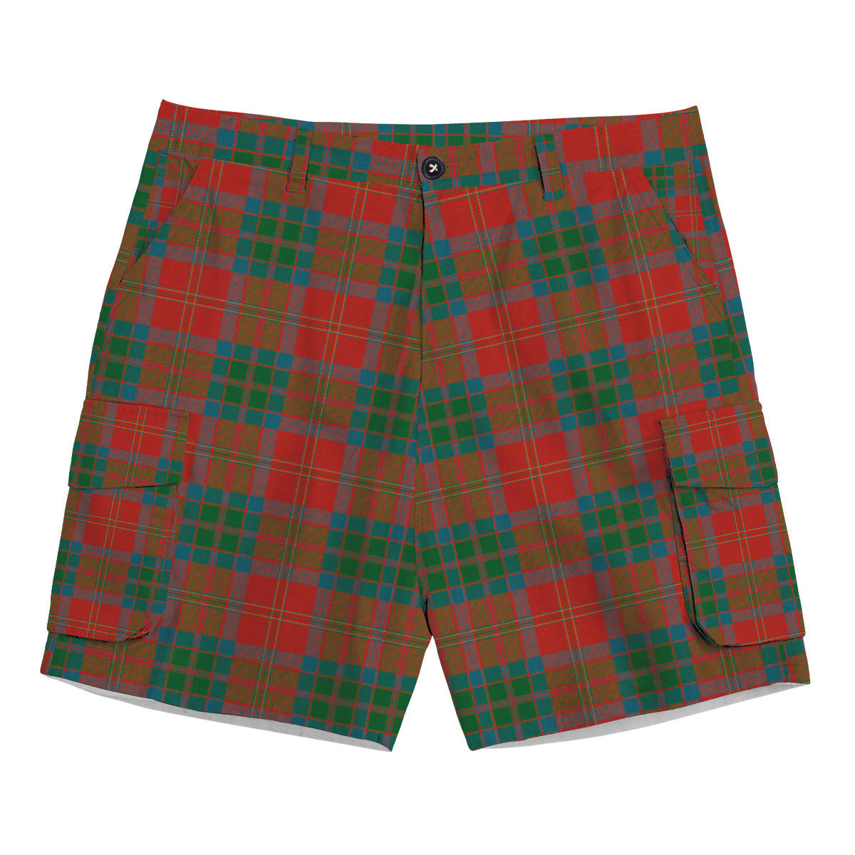 ScotsTee Shop Scottish McPherson of Cluny Ancient Tartan Plaid Cargo Shorts for Men