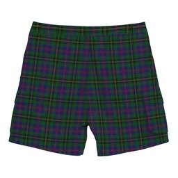 ScotsTee Shop Scottish Wood Clan Family Tartan Plaid Cargo Shorts for Men
