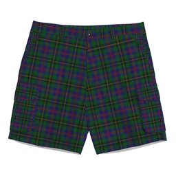 ScotsTee Shop Scottish Wood Clan Family Tartan Plaid Cargo Shorts for Men