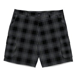 ScotsTee Shop Scottish Stewart Mourning Originaux Modern Clan Tartan Plaid Cargo Shorts for Men