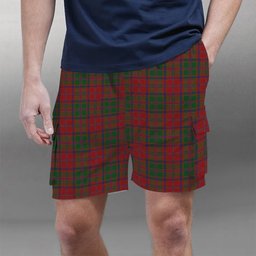 ScotsTee Shop Scottish Stewart of Appin Tartan Plaid Cargo Shorts for Men