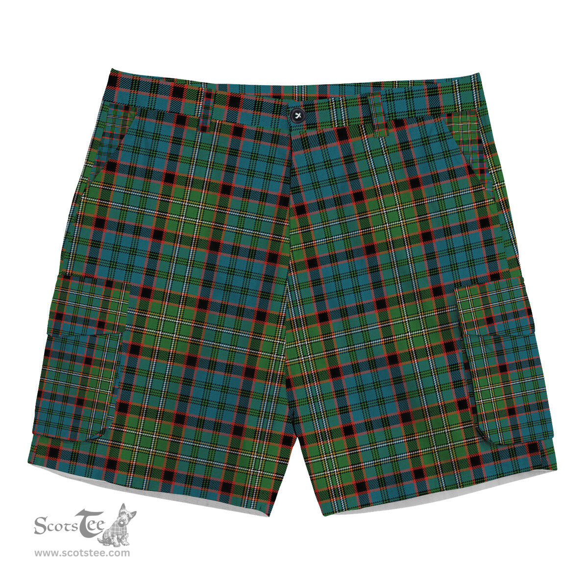 ScotsTee Shop Scottish MacNicol Hunting Ancient Tartan Plaid Cargo Shorts for Men
