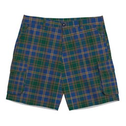 ScotsTee Shop Scottish Strang of Balkaskie Modern Tartan Plaid Cargo Shorts for Men