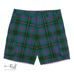 ScotsTee Shop Scottish Wood Ancient Clan Tartan Plaid Cargo Shorts for Men