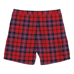 ScotsTee Shop Scottish Kelly of Sleat Red Modern Tartan Plaid Cargo Shorts for Men